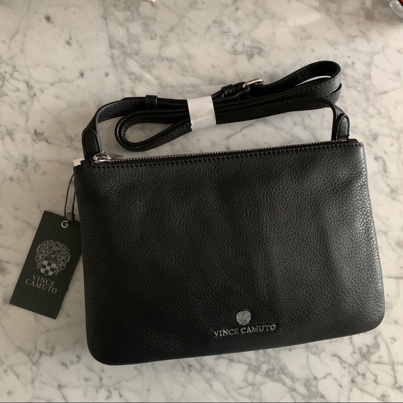 vince camuto black crossbody purse | Depop Vince Camuto Black Crossbody Purse